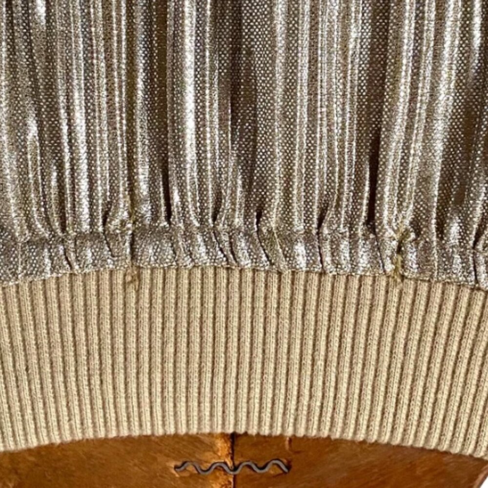 Zara Shimmer Metallic Bomber Jacket Size M - Picture 8 of 11